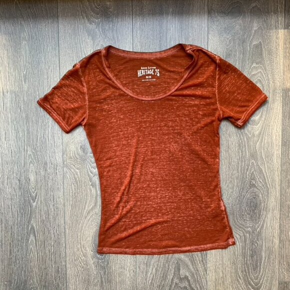 Garage Clothing Tee T-shirt Burnout Heathered marled Short sleeve crewneck - Picture 5 of 13